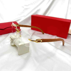 brown wooden frame glasses