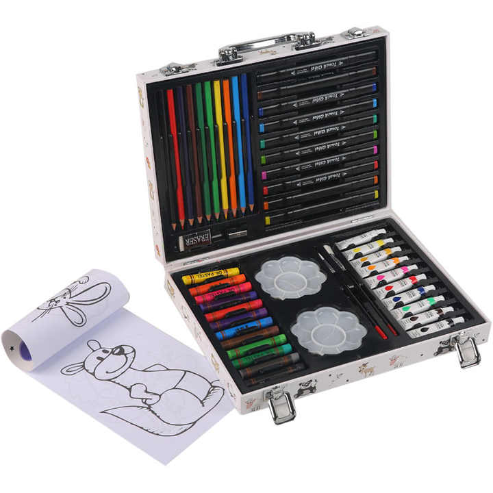 Kids School Drawing Colors Wooden 