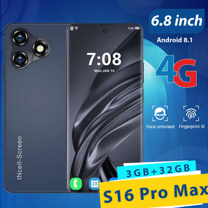 Smartphone 16 Pro 4G 3G + 32GB 5+8inch New Smart TV 16 Pro 4G 3G + 32GB 5+8inch 
