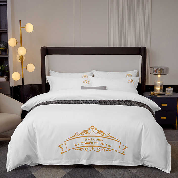 Simple Hotel Bedding Set Extra King Size 4 