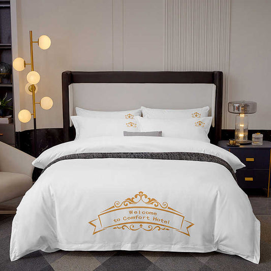 Simple Hotel Bedding Set Extra King Size 4 
