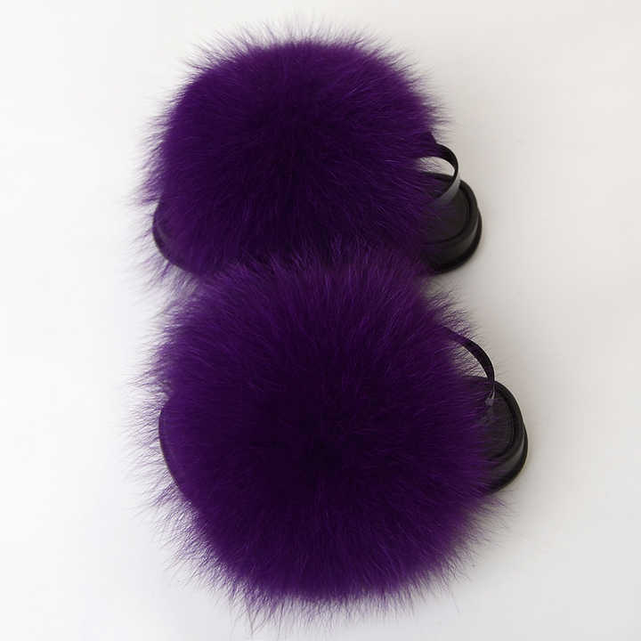 Girls' fur flat shoes 