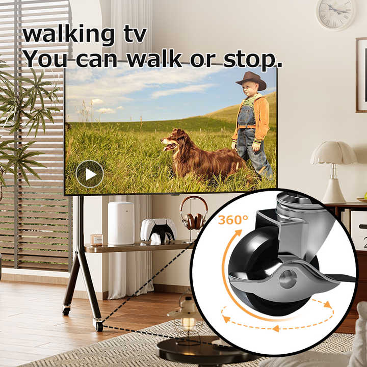 Mobile TV Stand Rolling 