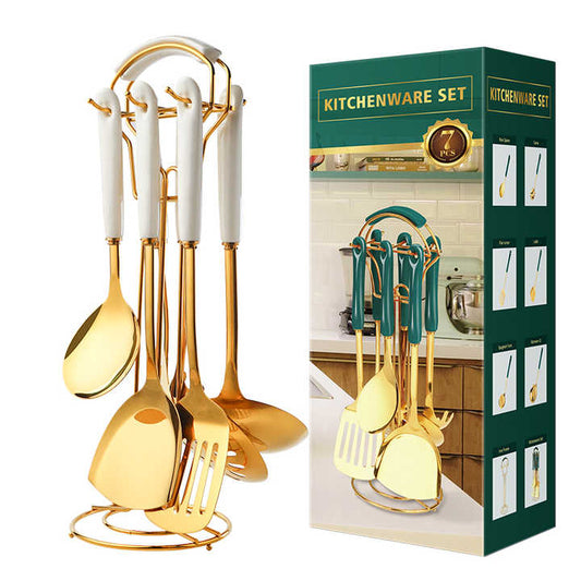 Accessories Gold Ceramic Cookware Set 