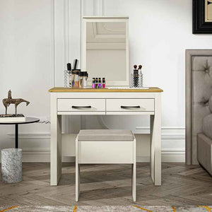 طاولة زينة مع كرسي مدعم بمرآة طاولة زينة كبيرة . Vanity table with mirrored chair Large v