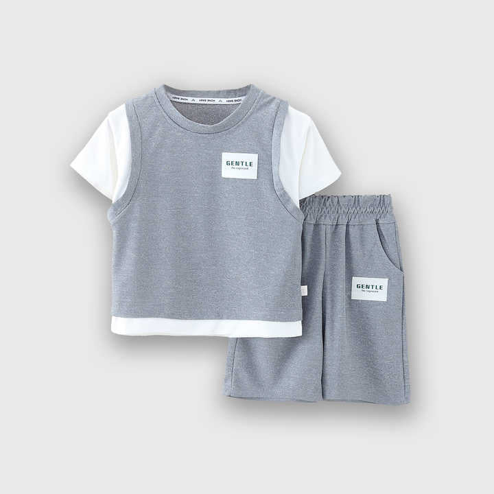 Boys' Shorts and T-Shirt Set, Summer Loose Plus Size 