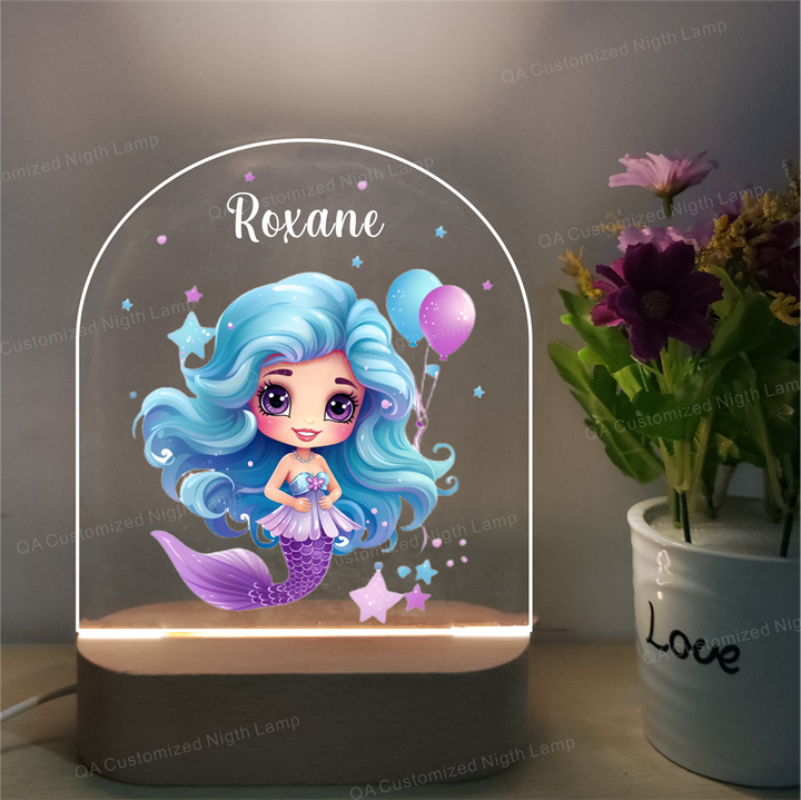 Personalized Mermaid Night Light for 