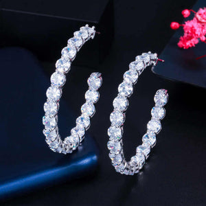 hoop earrings with zirconia 