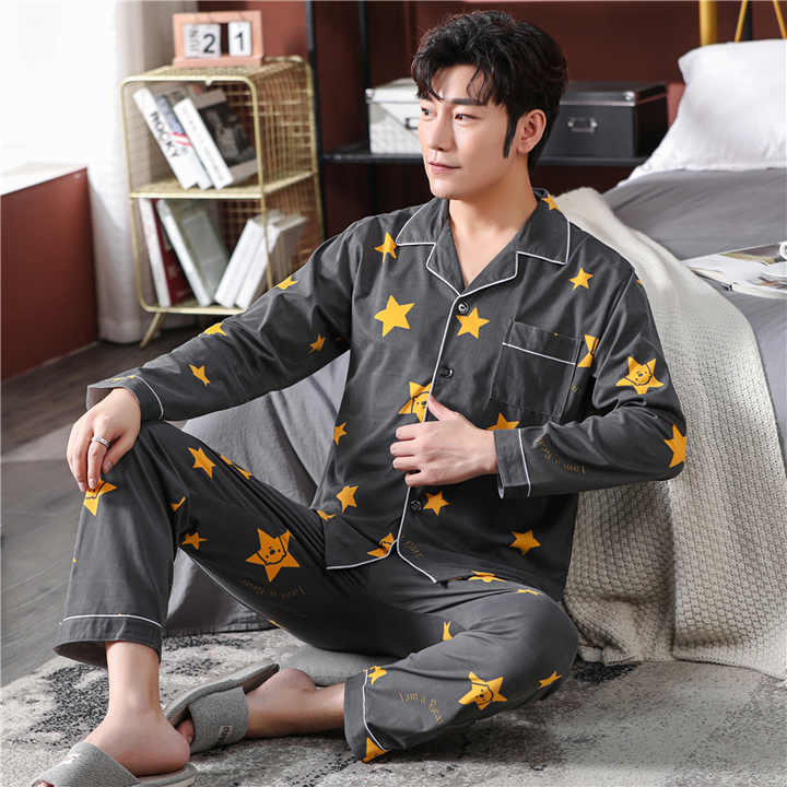 بدلات نوم رجالية باكمام طويله