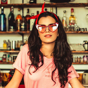 Women Love&amp;rose Sunglasses-  نظارات شمسية على شكل قلب