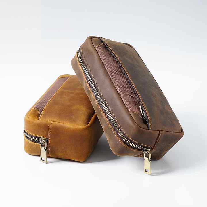 Large leather pencil case 