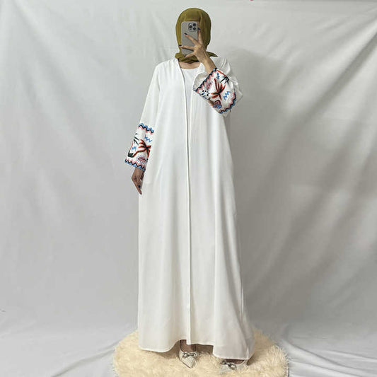 Colorful open abaya 