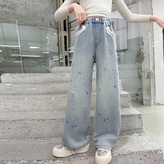 بنطلونات جينز واسعة-wide-leg jeans
