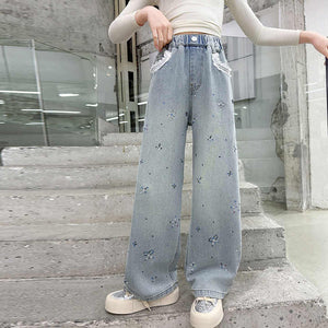 بنطلونات جينز واسعة-wide-leg jeans
