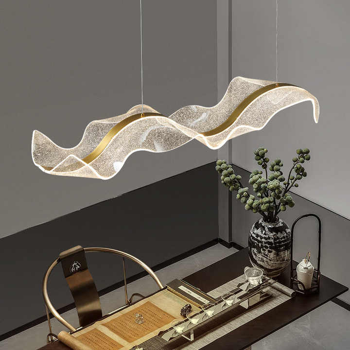 Creative strip light chandeliers, modern dining 
