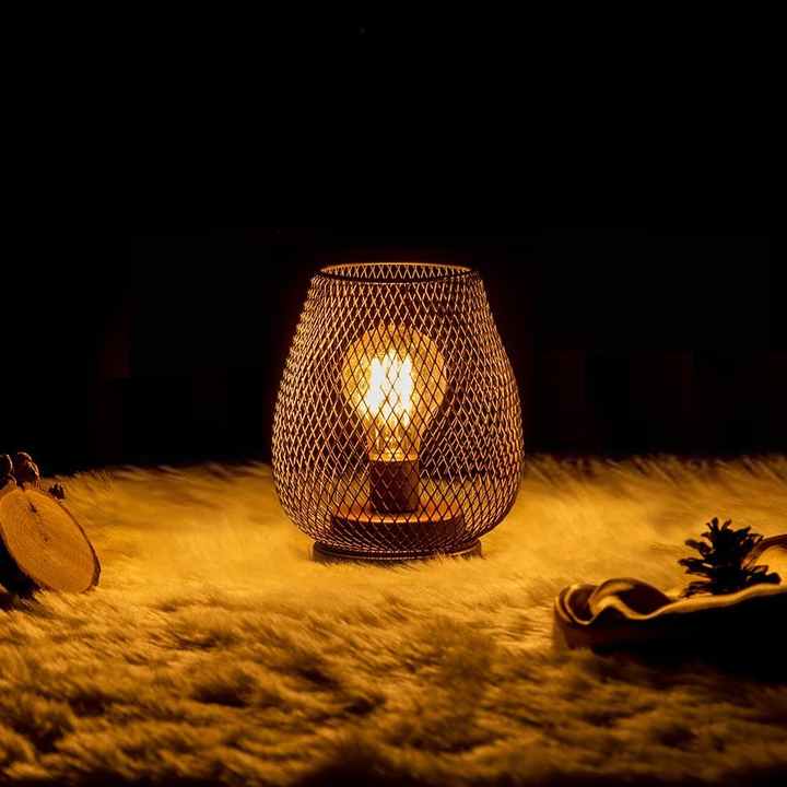 Nordic Artificial Bird Cage Desk Lamp Decorative 