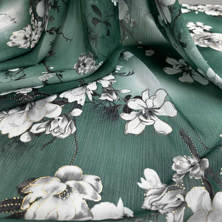 Dresses and Clothing قماش شيفون مطبوع عليه زهور