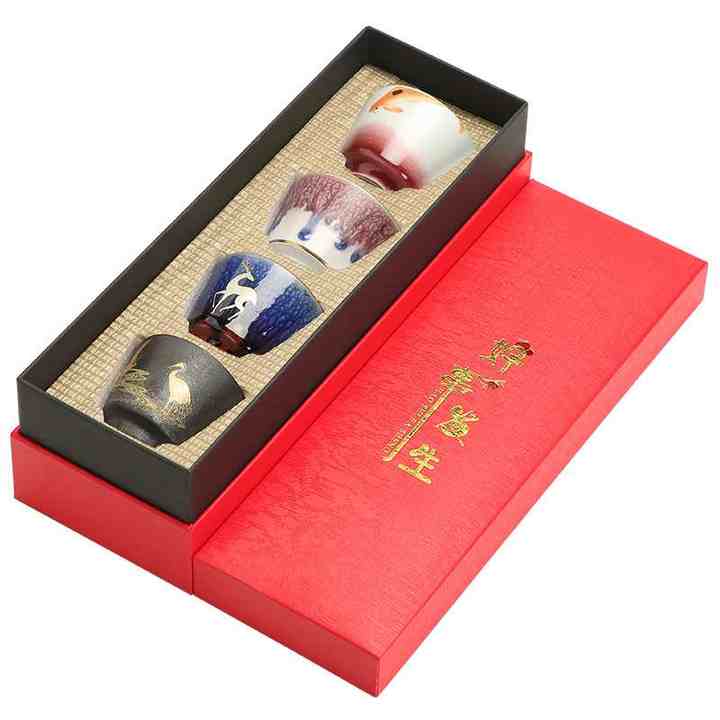 Personal Cup Single Retro TeaCup Gift Box - Japanese Ceramic Cup Set 