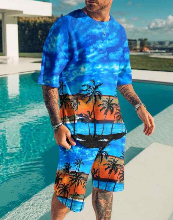 تيشيرت رجالي شورت صيفي