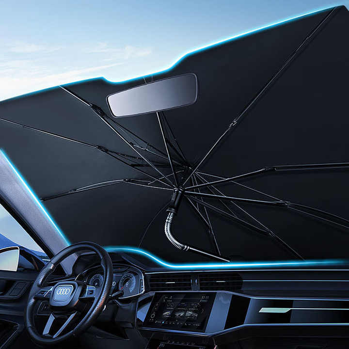 No Installation Required Curved Bar Car Windshield Sunshade Car Sunshade Wind Deflector 
