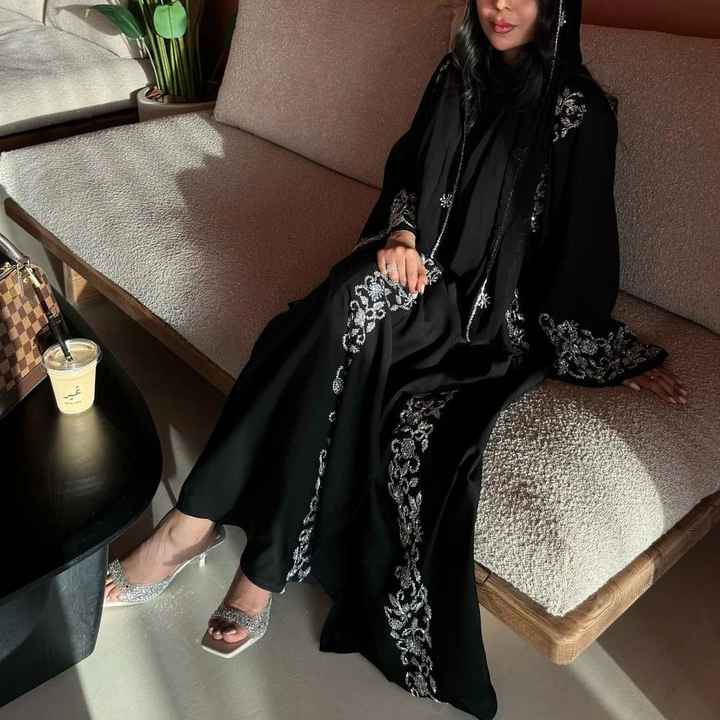 Black and gold abaya 