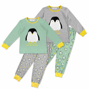 طقم ملابس نوم قطني للأولاد كم طويل