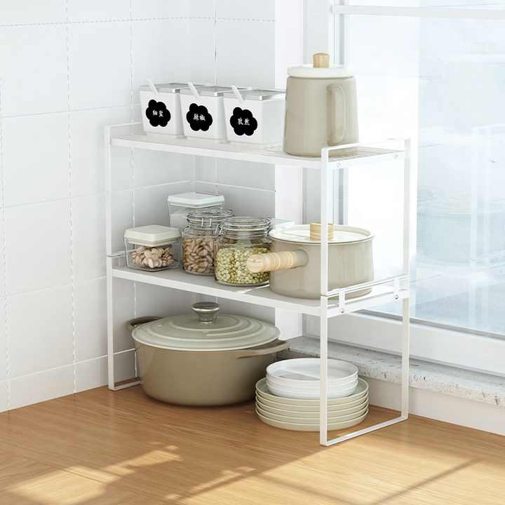 Stackable Home Utensil Cabinet Organizer for Kitchen Storage 