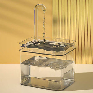 New Transparent Cat Waterer, Cat Fountain, Electric Recirculating Pet Drinking Filter, Bowls &amp; Feeders 