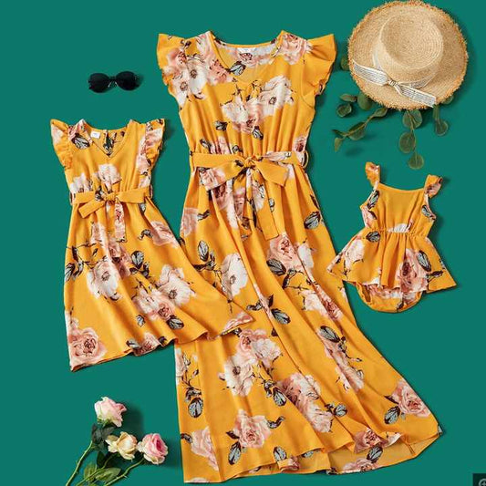 Casual Mother and Daughter Dresses 