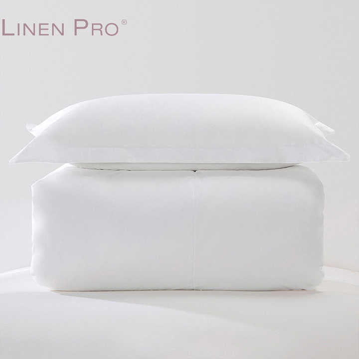 LINENPRO Luxury 4 Piece White Hotel 100% Cotton Bed. 