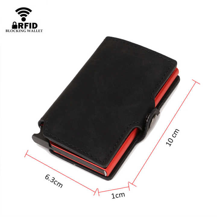 Wallet Cover Case PU Leather Smart Wallet Aluminum 