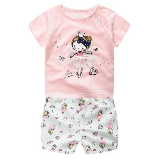 Cheap Customized Girls Clothes Cartoon-Girls Summer Clothes 