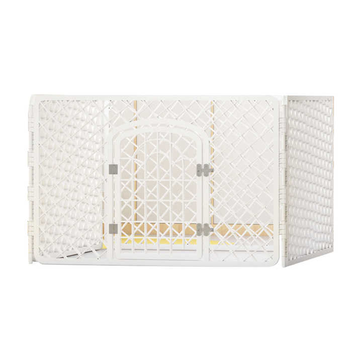 الصغيرة المحمولة طوي للطي الراتنج البلاستيك مستطيل جرو قفص الحيوانات الأليفة للحيوانات الاليفة الكلب الحيوان داخلي 4 لوحات