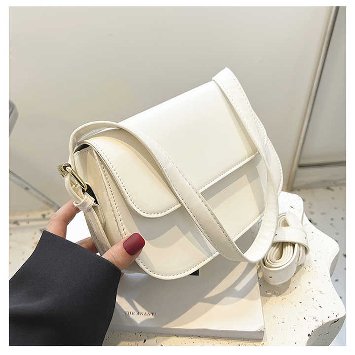 New Elegant Solid Color Women's Shoulder Bag