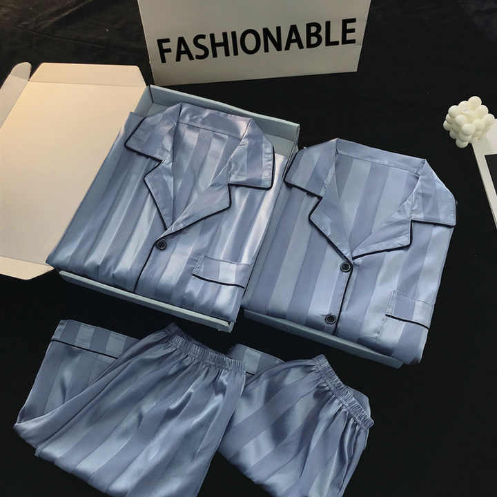 Men's 2-piece silk sleepwear
