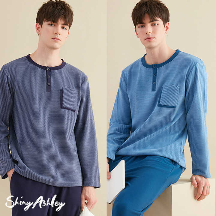 بيجامات رجالية دافئة للخريف والشتاء، ملابس نوم . Men's Warm Autumn Winter Pajamas