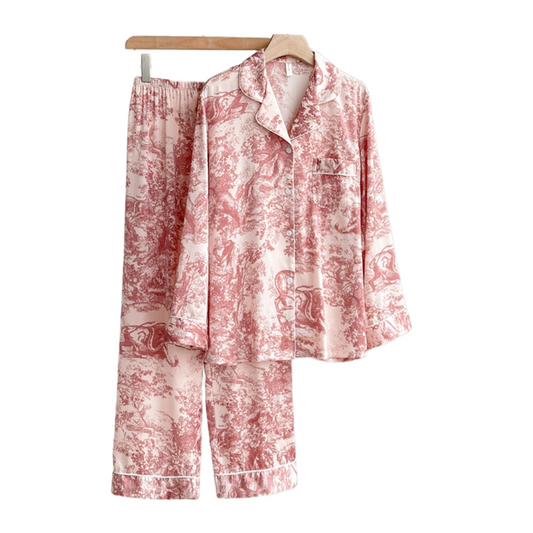 بيجامة نوم نسائية كم طويل