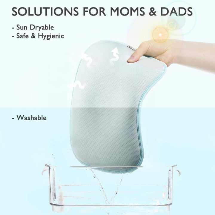 Organic Cotton Portable Memory Foam Support Head Pillow for Kids 