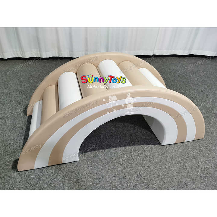 Beige Indoor Baby Playground Soft Play Set Sponge Material Bare For Soft Play 