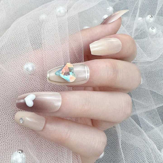 Short Medium Ballerina Nails 