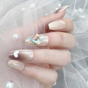 Short Medium Ballerina Nails 