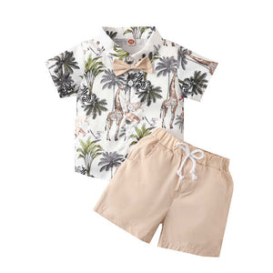 Children's Cartoon Boys-Boys Shirt Set 