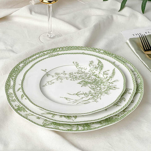 طقم أطباق وأوعية على الطراز الرعوي Pastoral Style Plate and Bowl Set