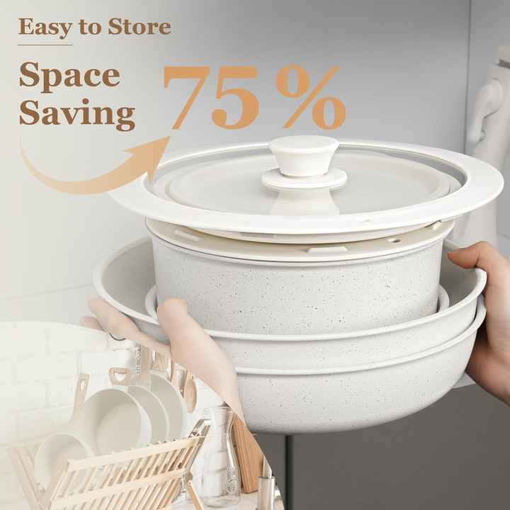 Granite and aluminum cooking sets 