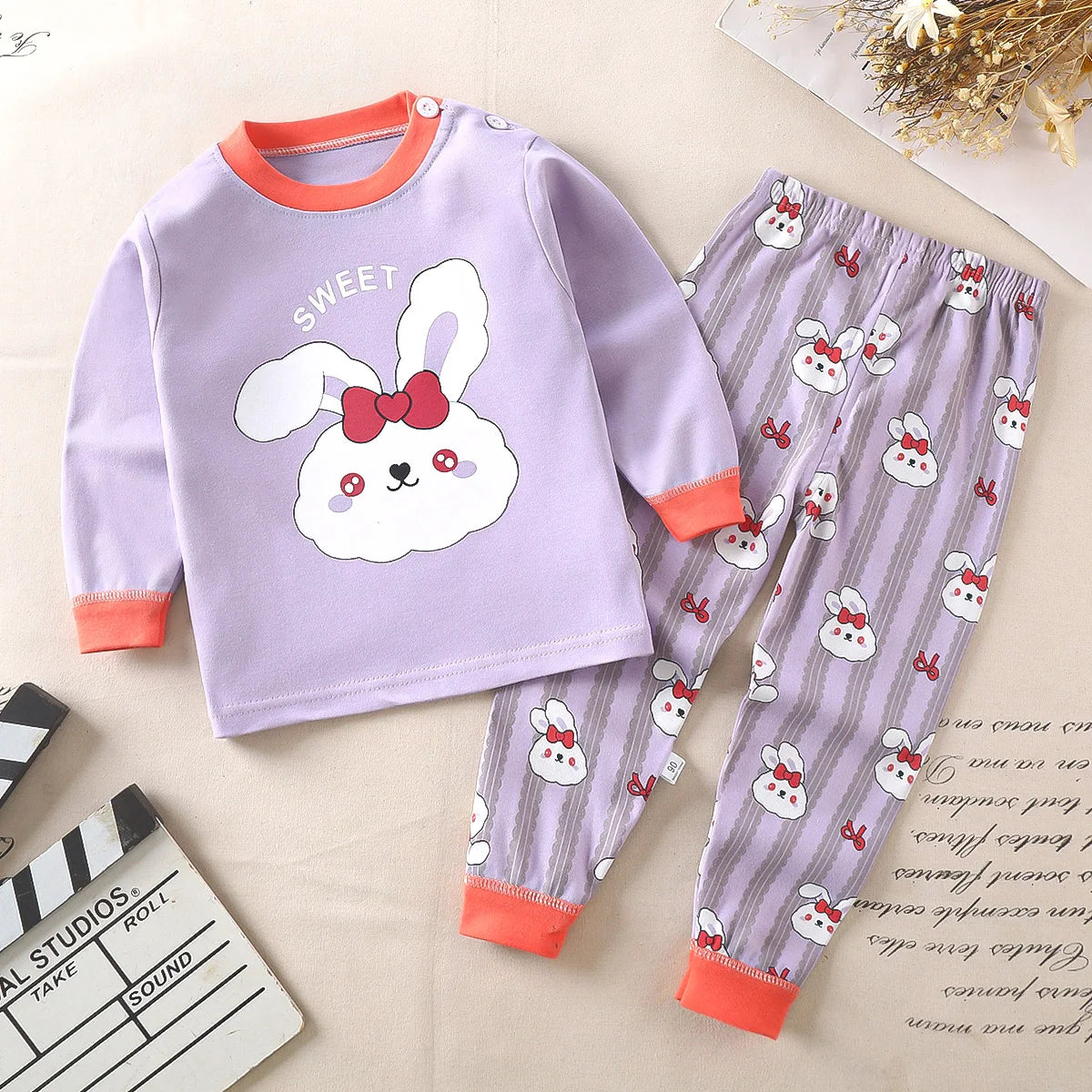 بيجامات أطفال بأكمام طويلة-Long-sleeved children's pajamas
