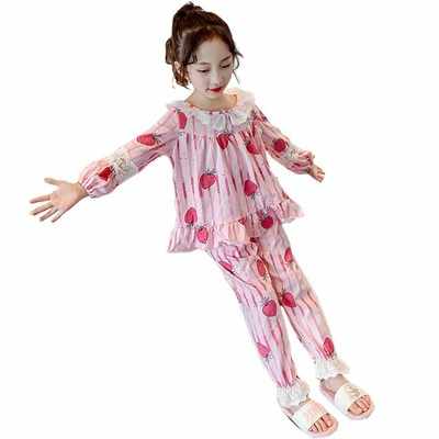 Children Spring pink Pajamas Clothing Set 