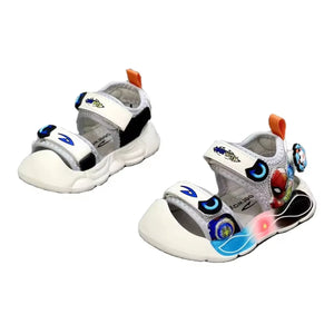 Kids Anti-kick Walking Shoes with Cartoon Flashing Lights- 