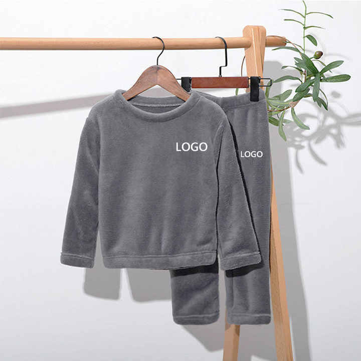 بيجامات أطفال جديدة من القطن للأولاد والبنات - Fleece Kids Boy Girl Children's Cotton Pajamas