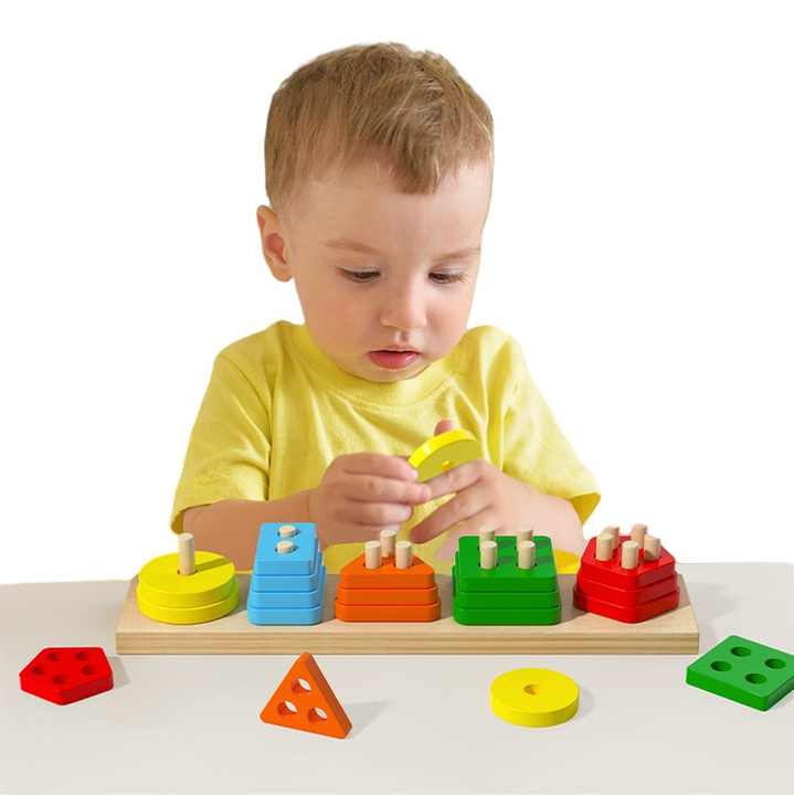 Wooden Color Recognition Puzzles, Suitable for Children. 