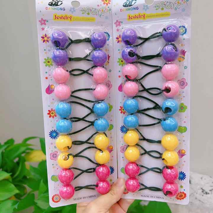 Kids Hair Accessories Rubber Band Beads Hairband 